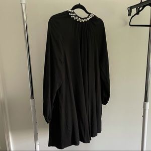 H&M Pearl Collar Black Dress
